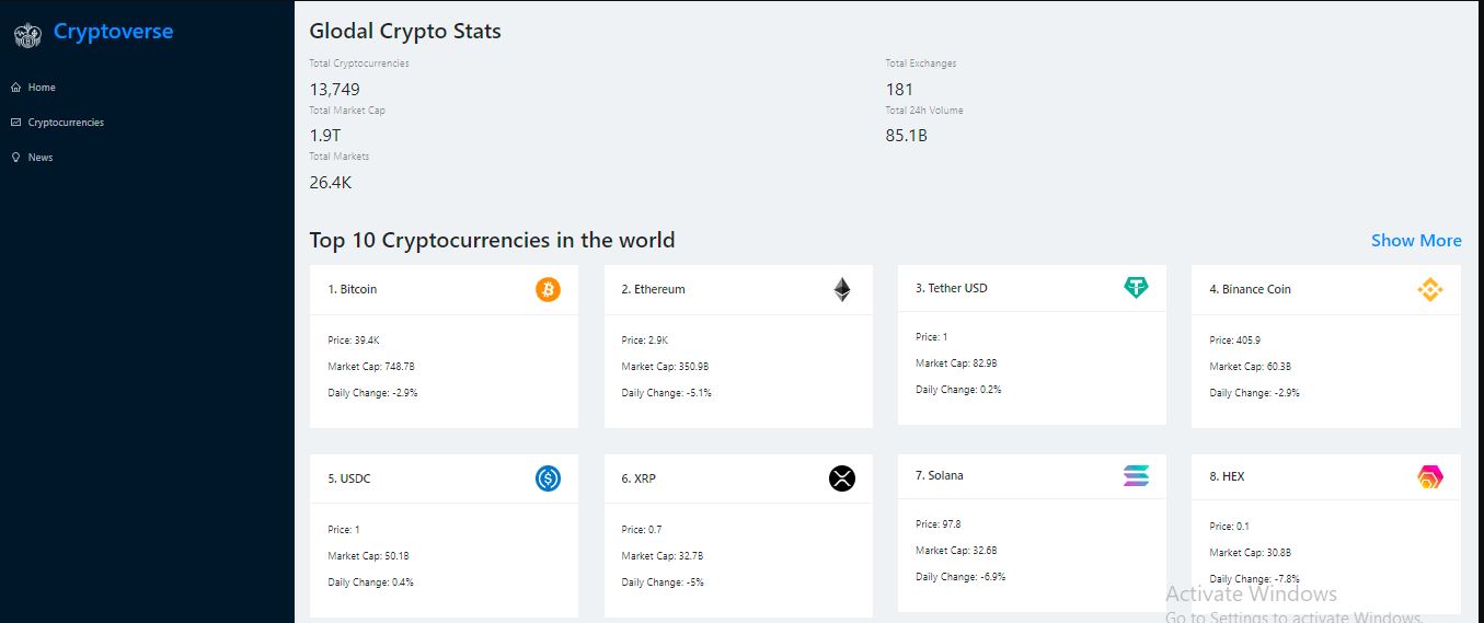 Cryptocurrency App