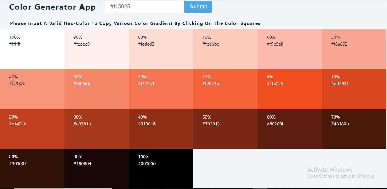 Color Generator App